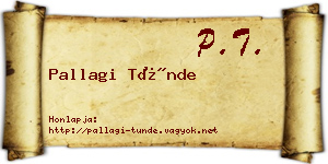 Pallagi Tünde névjegykártya
