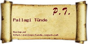 Pallagi Tünde névjegykártya